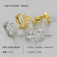Anting Hoop Zirkon Penuh Motif Bunga Silang untuk Wanita, Desain Baru 2024 Minimalis Berkilau, Perhiasan Sehari-hari Mewah Y2K, Hadiah Trendi