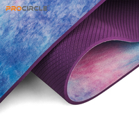 Impression numérique TPE Tapis de yoga Tie Dye Tapis de yoga en caoutchouc naturel Nouveau daim TPESublimation Transfer Printing Tapis de yoga