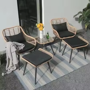 Mobili di alta qualità <span class=keywords><strong>in</strong></span> Teak <span class=keywords><strong>in</strong></span> vimini con cuscini impermeabili giardino sala da pranzo sedia da <span class=keywords><strong>esterno</strong></span> <span class=keywords><strong>in</strong></span> <span class=keywords><strong>legno</strong></span> - Product Image 5