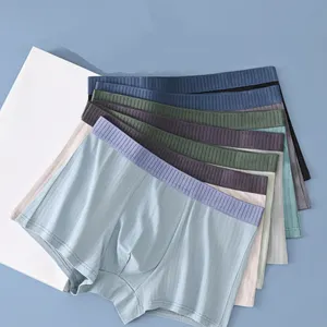 Werkspreis Herrenunterwäsche Designer solide Farbe nahtlose Herrenkleidung kurz weiche atmungsaktive Herren Boxershorts