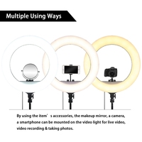 Fosoto 60W 21 pouces Anneau lumineux LED dimmable avec trépied pour maquillage, diffusion en direct et tournage vidéo