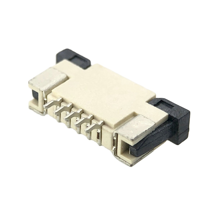 FPC Коннектор с шагом 1,0 мм, 5-контактный нижний контакт SMT, прямой угол высоты 2,5 мм