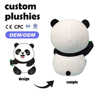 Peluche Panda Personnalisée Mignonne et Amusante Super Douce Remplissage en Coton PP Écologique Accessoires Créez Votre Propre Design Usine Professionnelle