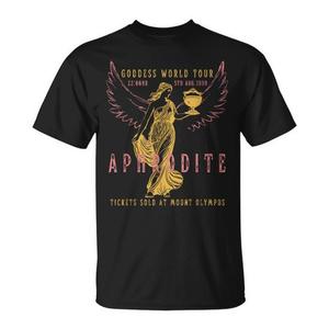 Camiseta con diseño de la banda Aphrodite Goddess World Tour Distressed, estilo Dark Academia - Product Image 1