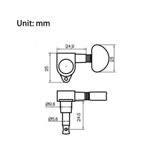 Hot <span class=keywords><strong>Sale</strong></span> 3r3l Sealed Tuning Toetsen Machine Heads Chrome Gitaar Tuning Pinnen Sets Met Haakse Schroef - Product Image 2