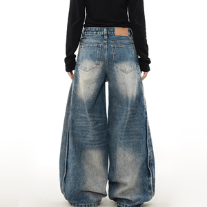 2026 nuovo arrivo pantaloni a palloncino in Denim larghi larghi da uomo con gamba larga in Jeans larghi per 2026 tendenza della moda - Product Image 3