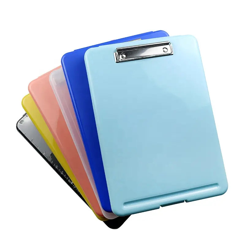 Good Quality A4 Multi Colors Plastic File Folder Office & Sschool Folding PP Clipboard with Storage Box