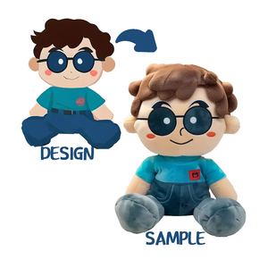 Poupées en peluche longues personnalisées en coton biologique <span class=keywords><strong>et</strong></span> nylon, mignonnes, faites à la main, style Kpop, faible quantité minimale de commande, 20 cm - Product Image 3