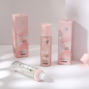 Spray de fixação de longa duração para controle de óleo vegano orgânico rosa de marca própria personalizada spray de acabamento de maquiagem facial spray de configuração fosca