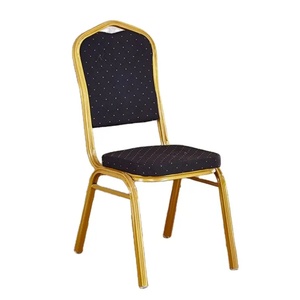 Chaises empilables et élégantes en métal doré pour restaurants et banquets de mariage, idéales pour hôtels et événements (vente en gros) - Product Image 2