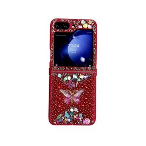 Luxe Bling Strass Téléphone étui pour samsung Z Flip 3 <span class=keywords><strong>4</strong></span> 5 6 7 Housse De Protection Glitter Sparkle Diamant Perle Papillon Conception - Product Image 4