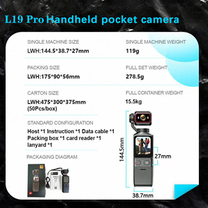 Cámara de acción de bolsillo 4K 1080p, portátil, con estabilización electrónica de imagen (<span class=keywords><strong>EIS</strong></span>), pantalla táctil, grabadora WiFi, gran angular, cámara deportiva para vlogs, tipo Osmo 3 - Product Image 2
