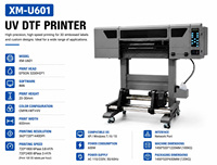 Impresora de Transferencia de Calor de Silicona UV DTF XINMEI de 600 mm, Máquina de Impresión 3D TPU para Etiquetas de Ropa Deportiva, Impresora de Etiquetas de Transferencia de Calor TPU