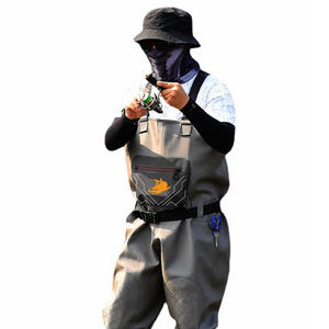 XSKJ5 Waders de pêche professionnels pour hommes, imperméables, au-dessus du genou, couleur unie, renforcés, durables, pour la pêche aux leurres en réservoir - Product Image 1