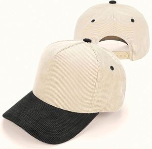 Casquettes de golf classiques à profil moyen, bicolores, en toile vierge à 5 panneaux, pour toutes les saisons, personnalisables avec broderie, fermeture snapback – Vente en gros - Product Image 1