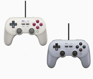 Manette filaire 8Bitdo Pro 2 82BD édition blanche rétro, contrôleur de jeu USB compatible avec PC et consoles. - Product Image 1