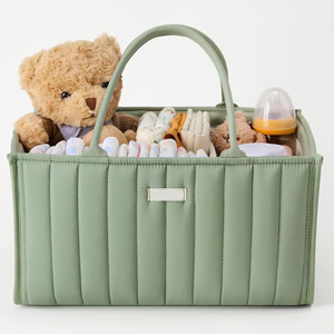 Cesta de Almacenamiento de Pañales Plegable Personalizada para <span class=keywords><strong>Madre</strong></span> e Hijo, Organizador de Pañales Portátil Grande para Mamá - Product Image 1