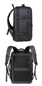 กระเป๋าเป้ธุรกิจ ช่องเสียบ USB สำหรับชาร์จไฟ กระเป๋าเป้เดินทางแบบขยายได้ กันน้ำ ความจุขนาดใหญ่ กระเป๋าใส่แล็ปท็อปสำหรับเดินทาง - Product Image 5