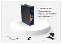 Passerelle IoT USR-N720-ETH, calcul en périphérie, prend en charge la conversion de protocole d'acquisition de données, 2x TCP, 2x MQTT, communication réseau