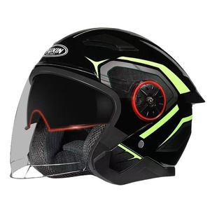 Nuevo <span class=keywords><strong>Casco</strong></span> <span class=keywords><strong>de</strong></span> Motocross Certificado 3C, Medio <span class=keywords><strong>Casco</strong></span> con Carcasa <span class=keywords><strong>de</strong></span> ABS, Doble Visera <span class=keywords><strong>Antivaho</strong></span> para Motocicleta, Scooter Eléctrico y Bicicleta - Product Image 1