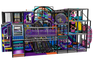 1000 Sqm anak-anak bermain Area dalam ruangan permainan taman anak-anak komersial lembut perlengkapan bermain anak balita Softplay produsen Cina - Product Image 5