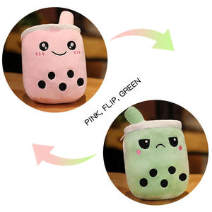 Juguetes de Peluche Boba de 15 cm, Suaves, de Doble Cara, con Expresiones de Sonrisa Reversibles, Lindas Muñecas de Peluche Reversibles, Regalo de Cumpleaños para Niños - Product Image 2