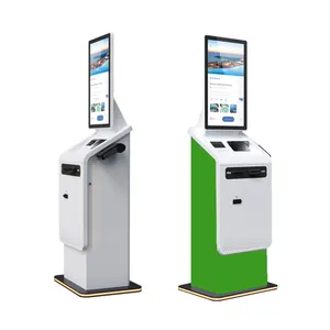 Quiosco de pago de cajero automático para interiores Crtly, máquina de quiosco de autoservicio de cambio de moneda, acepta efectivo