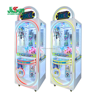 Machine à griffes pour animaux en peluche avec mécanisme de paiement (pièces/billets/cartes de crédit), construction en métal et plastique, prise en charge de la langue anglaise pour les centres de jeux