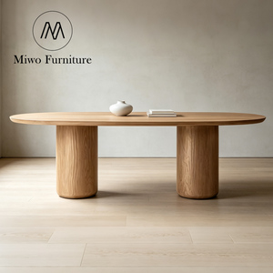 Mesa de Comedor Rectangular Moderna para Banquetes de Hotel, Mesa de Cocina con Cubierta de Madera Sólida, Juego de Mesa y Sillas de Comedor Antiguas - Product Image 2