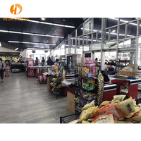 Prix d'usine Étagère de supermarché en acier multi-couches Étagères de gondole rotatives fixes simple face en métal de haute qualité