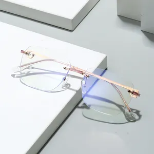 2024 High Quality Men's Optical Eyeglasses Spectacle Eyewear Men Women Eyeglasses Frames Rimless