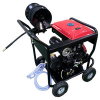 Nouvelle nettoyeuse haute pression à eau chaude à essence, robuste, 5000 PSI, sur roues, pour véhicules, camions, usage commercial, nettoyage de graisse et de rouille