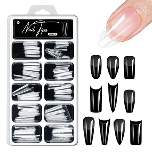 <span class=keywords><strong>Ongles</strong></span> professionnels transparents sans ponçage, 100 pièces/boîte, extensions en <span class=keywords><strong>gel</strong></span> souple, couverture complète ou partielle, double usage, <span class=keywords><strong>faux</strong></span> <span class=keywords><strong>ongles</strong></span> sans trace, courts ou longs - Product Image 4