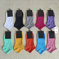Chaussettes en coton pour hommes et femmes de marque, nouvelle tendance, haute qualité, logo personnalisé, chaussettes de sport unisexes colorées pour adultes