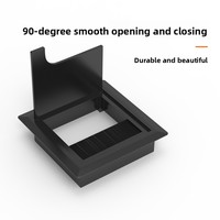 Couverture de boîte en plastique épaisse, lavable, réutilisable et amovible avec brosse pour bureaux et tables de réunion, design à trous carrés