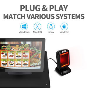 Lecteur de codes-barres de bureau Xincode, lecteur de codes-barres 2D omnidirectionnel filaire USB, plateforme de numérisation de codes-barres, numérisation de codes QR pour magasin GT-9208 - Product Image 3