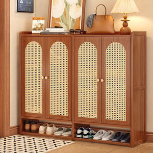 Scarpiera per <span class=keywords><strong>Ingresso</strong></span> Casa, Mobile Scarpiera Multistrato per Corridoio Interno, Organizzatore per Scarpe in Bambù Antipolvere e Traspirante - Product Image 1