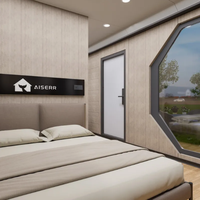 Maison capsule à installation rapide avec fenêtre panoramique pour camping et chantier