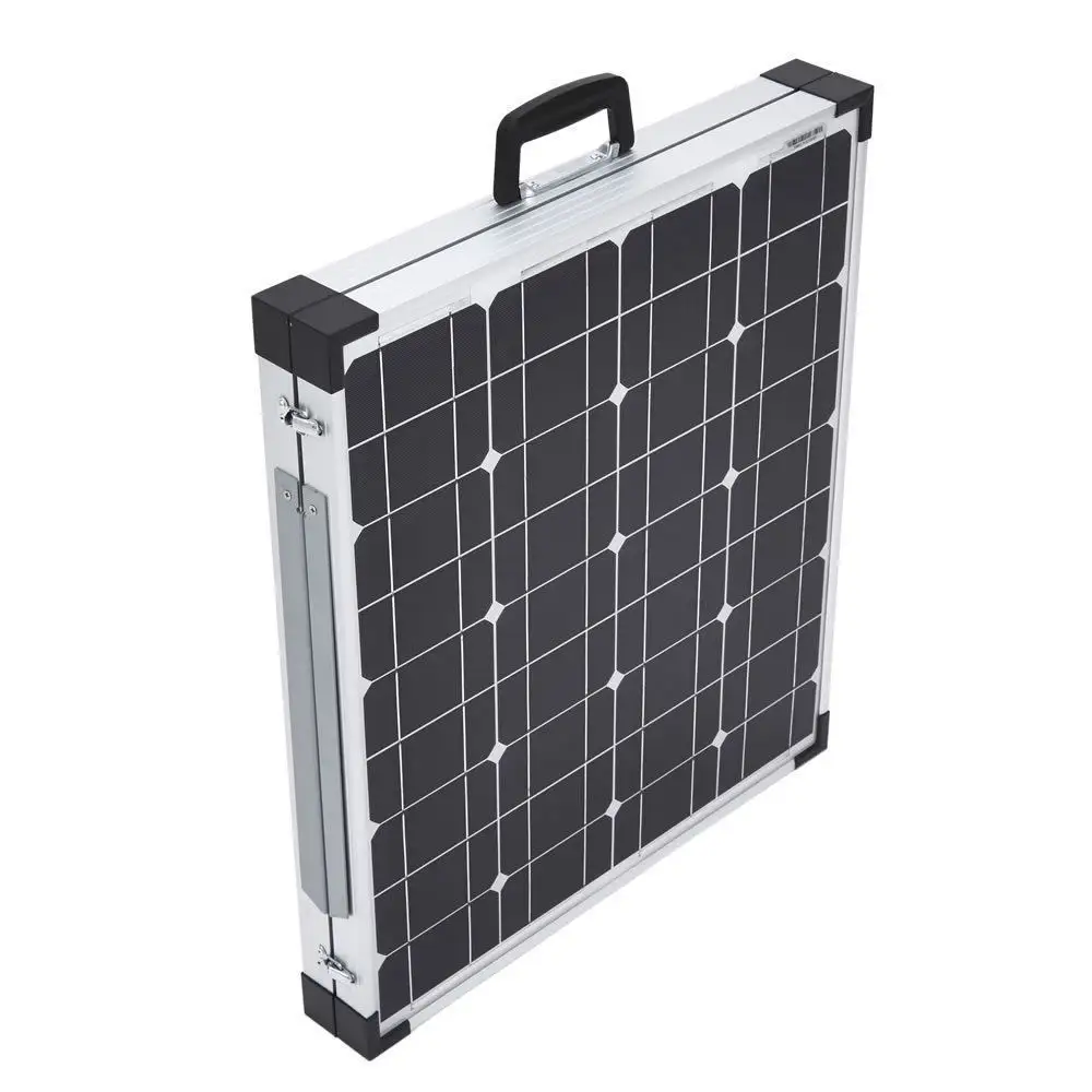 100 Watt 12 Volt Off Grid Monocrystalline Portable Folding Solar Panel Suitcase with Charge Controller