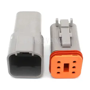 Kit de conector fêmea de 6 pinos do dt com terminais de fechadura DT06-6S