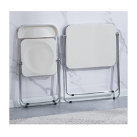 Chaises pliantes en plastique transparentes pour l'extérieur et l'intérieur, camping, pique-nique, mariage, fête, événement, portables
