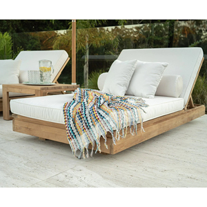 Nouveauté : mobilier d'extérieur, canapé <span class=keywords><strong>de</strong></span> <span class=keywords><strong>jardin</strong></span>, chaise longue, lit <span class=keywords><strong>de</strong></span> soleil et chaise longue en teck massif, lit <span class=keywords><strong>de</strong></span> repos pour piscine, pour <span class=keywords><strong>jardin</strong></span> - Product Image 1