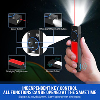 Lampe torche EDC plate OCSHARK YC8001, lampe torche LED multifonctionnelle, 880 lumens, lumière latérale, faisceau rouge, buzzer, rechargeable par USB-C