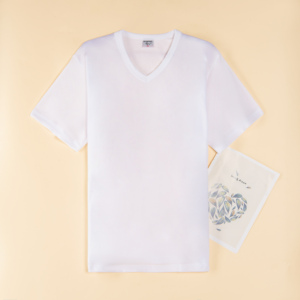 T-shirt con <span class=keywords><strong>scollo</strong></span> a <span class=keywords><strong>V</strong></span> classico su misura all'ingrosso, - Product Image 1