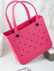 Nuevo Bolso de Mano Grande de Silicona EVA para <span class=keywords><strong>Mujer</strong></span>, Bolso de Playa con Diseño de Puntos, Resistente al Agua y Lavable - Venta de Fábrica - Product Image 2