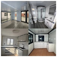 Casas Contenedor de Acero de Doble Ala Expandibles, Diseño Profesional, de 20-40 Pies, con Tres Dormitorios para Uso como Almacén