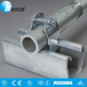 BESCA - Perfil <span class=keywords><strong>de</strong></span> Canal Ranurado <span class=keywords><strong>de</strong></span> 41x41 mm y Abrazaderas <span class=keywords><strong>para</strong></span> Vigas <span class=keywords><strong>de</strong></span> Alta Resistencia - Acero Galvanizado en Caliente, Sistema <span class=keywords><strong>de</strong></span> Soporte con Certificación UL/CE/NEMA - Product Image 5