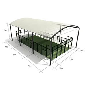 High Quality Club Sports Center Indoor And Outdoor Custom Outdoor Panoramic Classic Padel Tennis Court