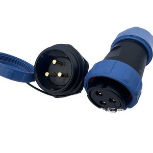HSP29 <b>3</b> <b>Pin</b> Waterproof Connector IP68 <b>Plug</b> In ABS Material For Outdoor Use - Product Image 1