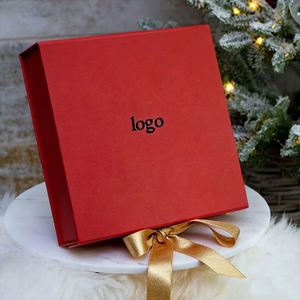 Caja de Regalo de Lujo con Tapa Magnética en Oro Rosa y Rosa Bebé |   Cajas de Cartón Rígido para Souvenirs y Cosméticos con Cinta Decorativa - Product Image 1